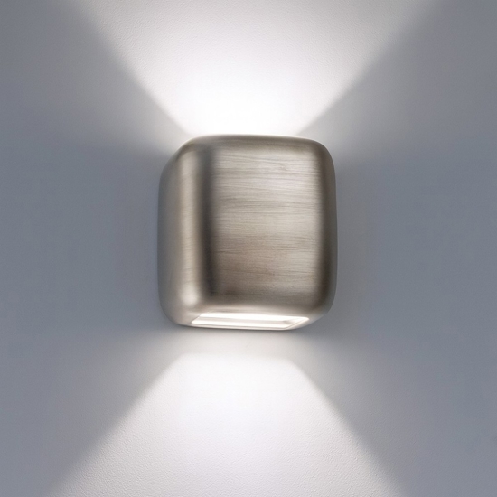 Applique parete cubo grigio anticato gea luce babol