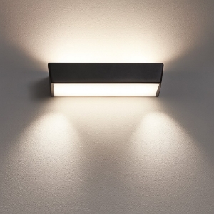Applique vivida hantera design moderna nero led 24w cct 2700k 3000k 4000k