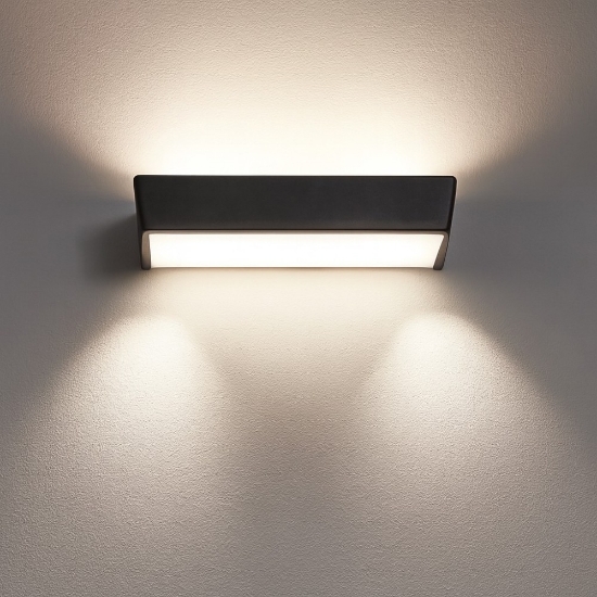 Applique vivida hantera design moderna nero led 24w cct 2700k 3000k 4000k
