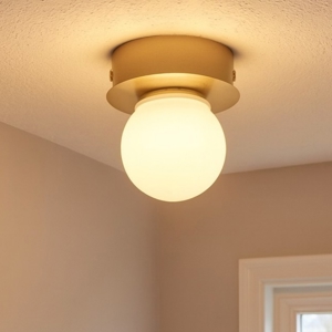 Eglo mosiano plafoniera da bagno con sfera in vetro led 3000k ip44