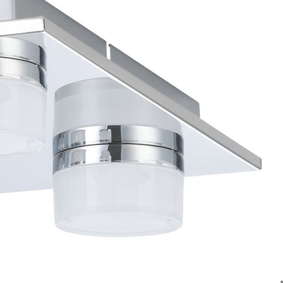 Eglo plafoniera da bagno romendo 5 luci led 3000k ip44