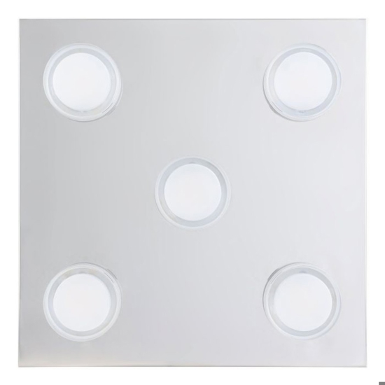 Eglo plafoniera da bagno romendo 5 luci led 3000k ip44