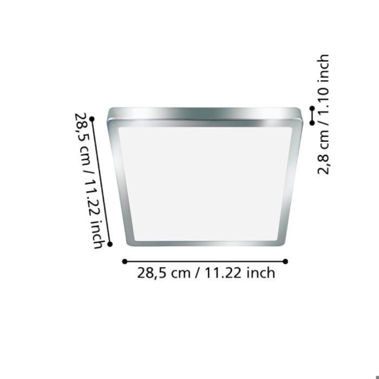 Eglo fueva 5 plafoniera da bagno per soffitto led 3000k ip44