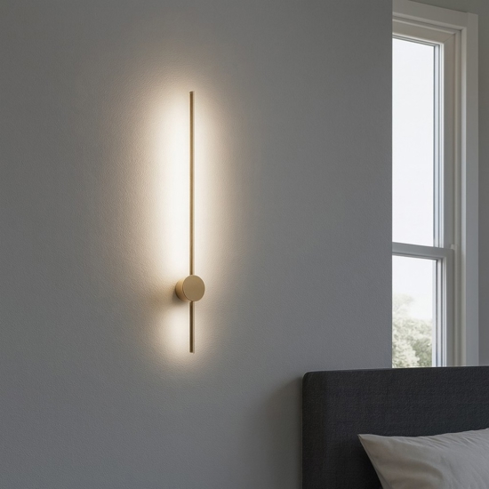Gea luce enila applique da parete led 2ow 3000k colore oro