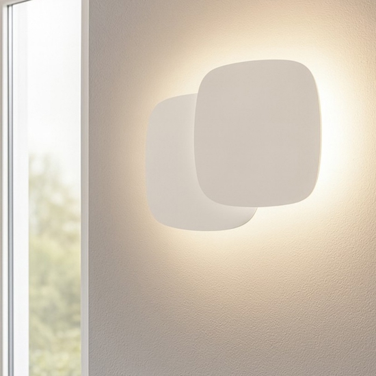 Gea luce step applique da parete led 40w 3000k bianco moderno