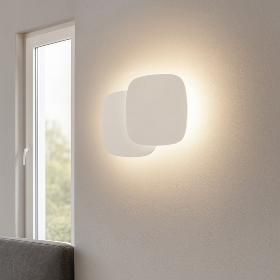 Gea luce step applique da parete led 40w 3000k bianco moderno