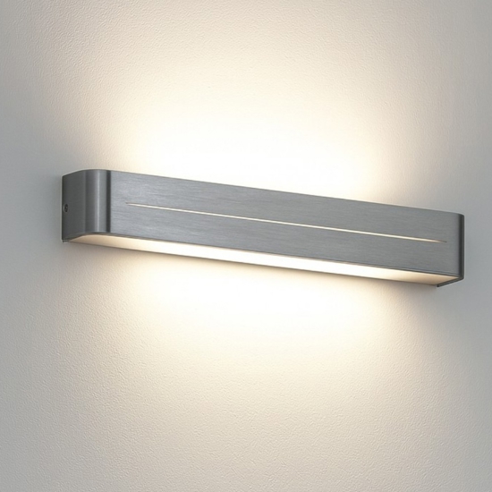 Posta ap4 applique da parete 62cm alluminio spazzolato ideal lux
