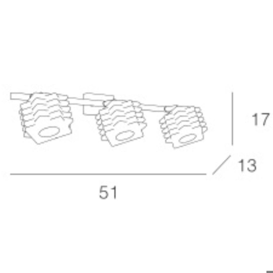 Applique da parete orientabile cubi vetro toplight rubik