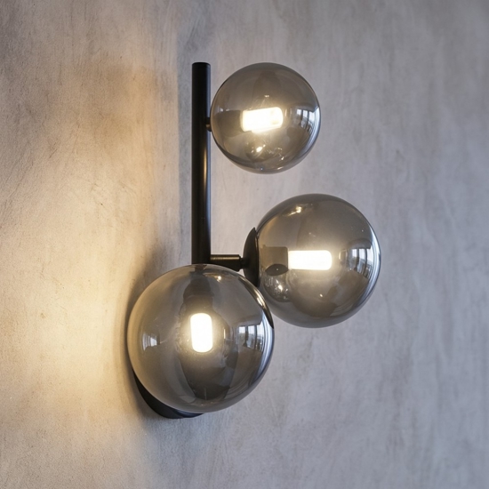 Perlage ap3 ideal lux applique da parete nero
