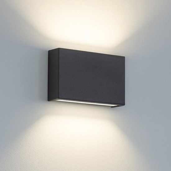 Applique led 10w 4000k linea light box w2 bi emissione cemento
