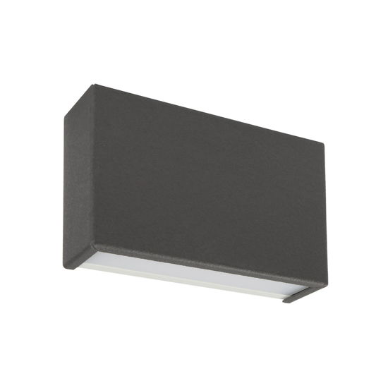 Applique led 10w 4000k linea light box w2 bi emissione cemento