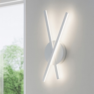 Applique led 18w 3000k bianco moderna design da parete