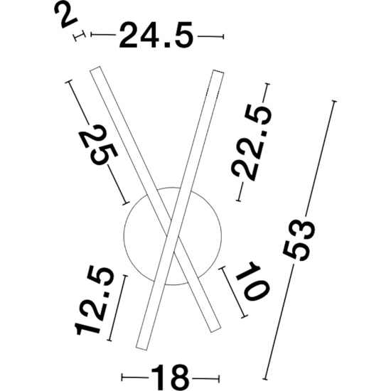 Applique led 18w 3000k bianco moderna design da parete