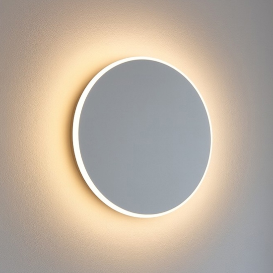 Applique disco cerchio bianco moderna led 12w 3000k