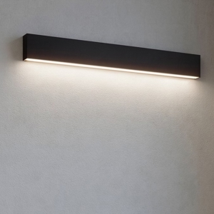 Applique nero led 28w 2700k mono emissione rettangolare box w1 linea light