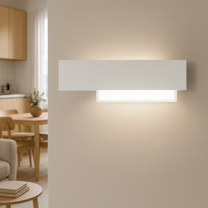 Doha gea luce bianco applique led 15w 3000k design moderno