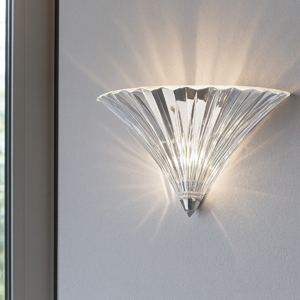Santa ap1 big ideal lux applique di vetro trasparente per salone stile
