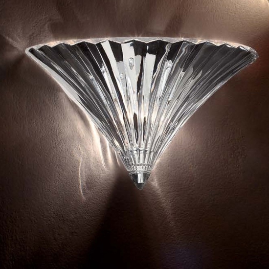 Santa ap1 big ideal lux applique di vetro trasparente per salone stile