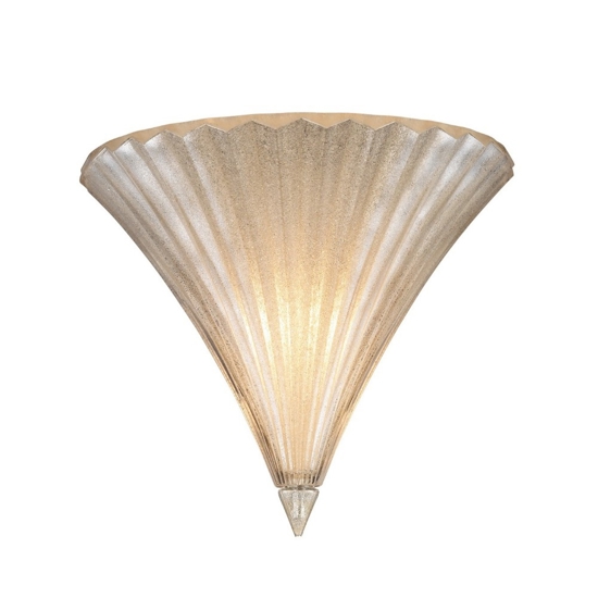 Santa ap1 big applique stile vetro sfaccettato decorato oro ideal lux