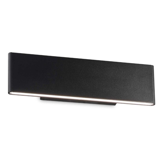 Desk ap2 ideal lux applique led 12,5w 3000k nera per interni