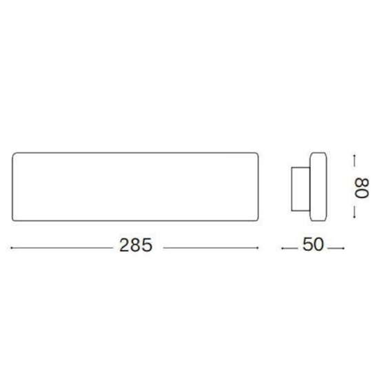 Desk ap2 ideal lux applique led 12,5w 3000k nera per interni