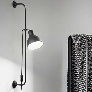 Ideal lux shower ap1 applique design orientabile nero opaco