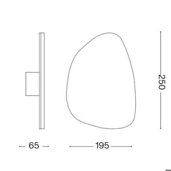 Peggy ap 17w ideal lux applique design led 17w 3000k
