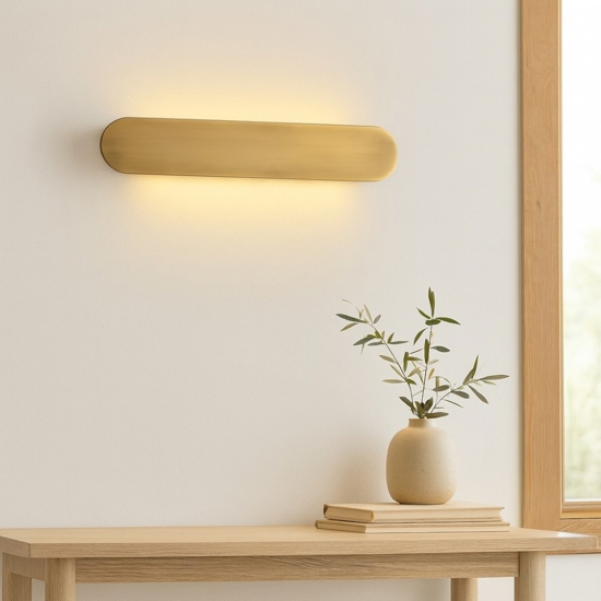 Ideal lux echo ap d60 applique led 30w 3000k oro ottone