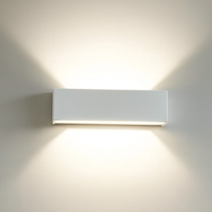 Applique da parete led 19w 2700k bi emissione bianco box w2 linea light