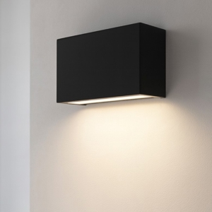 Applique box w1 nero mono emissione led 6w 4000k linea light moderna