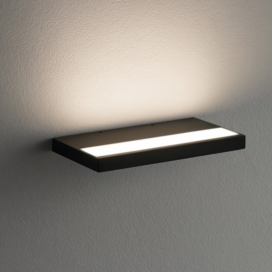 Isyluce applique nero led mono emissione 12w 3000k 4000k moderna