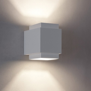 Applique di gesso bianco per interni squadrato syme sforzin