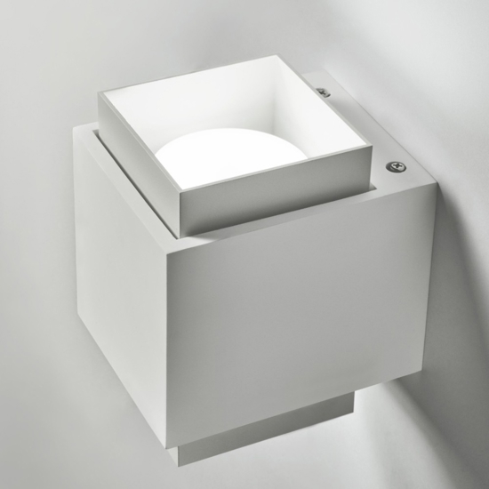 Applique di gesso bianco per interni squadrato syme sforzin Applique di gesso bianco per interni squadrato syme sforzin