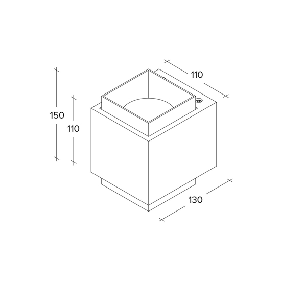 Applique di gesso bianco per interni squadrato syme sforzin Applique di gesso bianco per interni squadrato syme sforzin