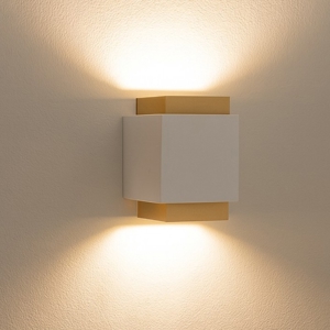 Applique di gesso syme sforzin bianco oro design moderna