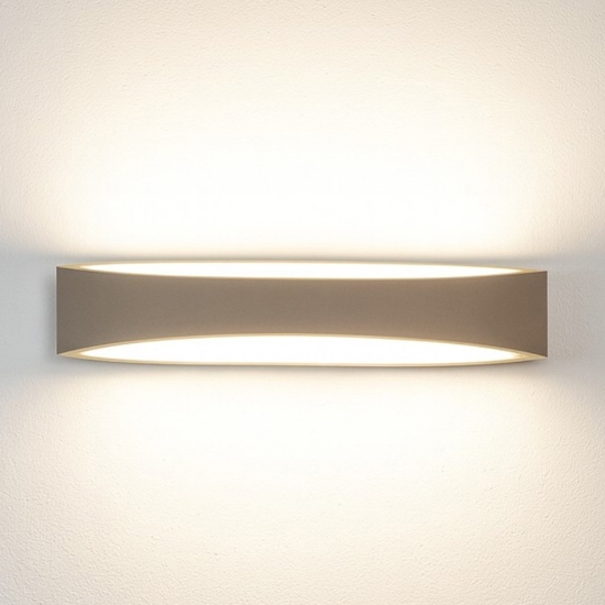 Top light applique da parete eye sabbia led 19w design curvo