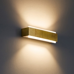 Applique da parete foglia oro bios 18w 3000k 4000k top light