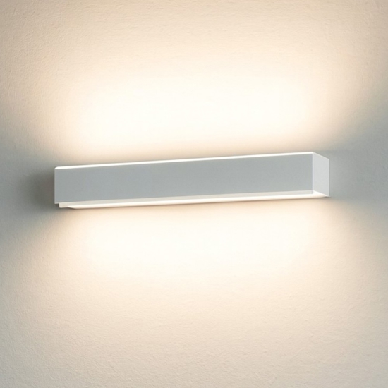 Applique moderna bios argento rettangolare led 3000k 400k top light
