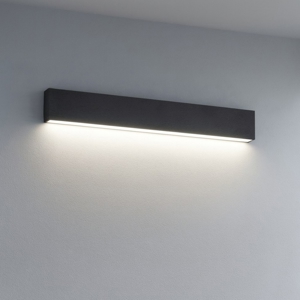 Applique mono emissione led 28w 2700k box w1 linea light cemento