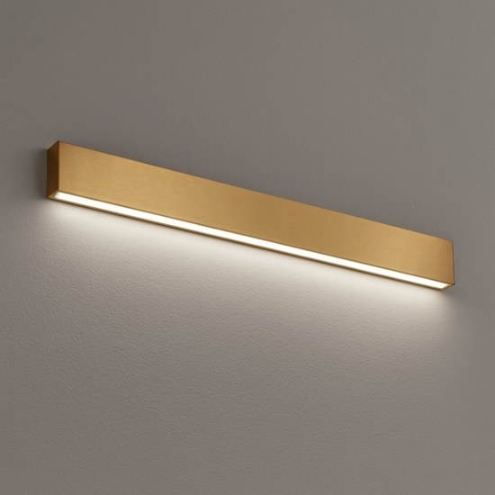 Applique led 41w 2700k box w1 ottone mono emissione linea light