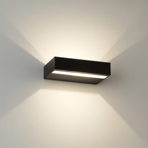 Regolo applique led 3000k linea light nera doppia emissione