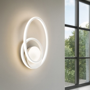 Applique da parete moderna diva gea luce bianco led 20w 3000k