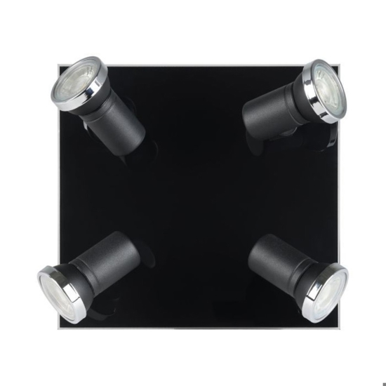 Eglo tamara plafoniera da bagno moderno con 4 faretti gu10 3000k ip44