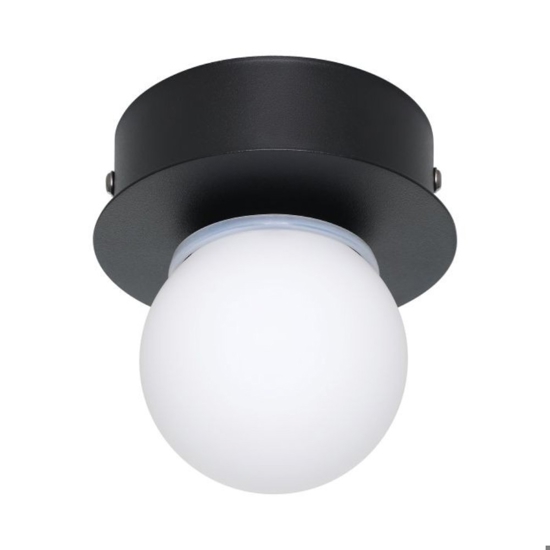 Eglo mosiano plafoniera da bagno minimal con sfera led 3000k ip44