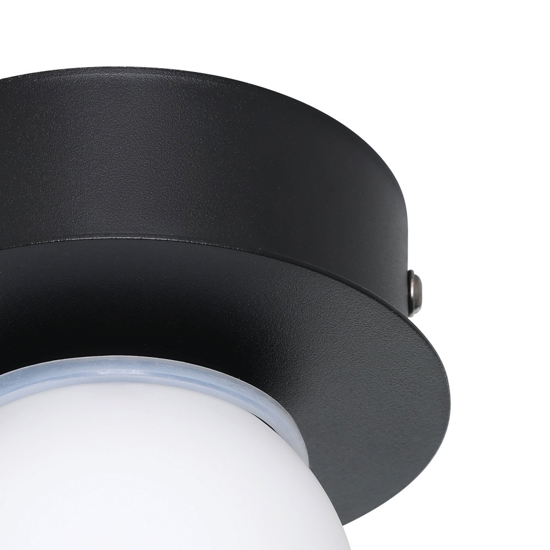 Eglo mosiano plafoniera da bagno minimal con sfera led 3000k ip44