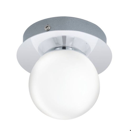 Eglo mosiano plafoniera da bagno con sfera bianca led 3000k ip44