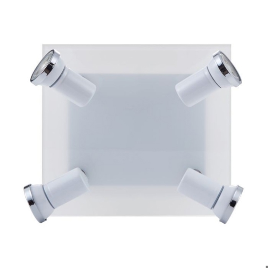 Eglo tamara plafoniera quadrata da bagno con faretti gu10 3000k ip44