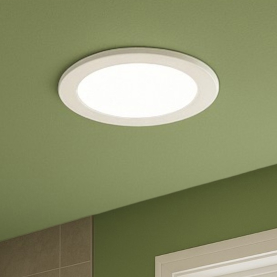 Eglo fueva 5 faretto da incasso bianco tondo led 3000k ip44
