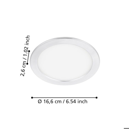 Eglo faretto da incasso per bagno fueva 5 led 4000k ip44