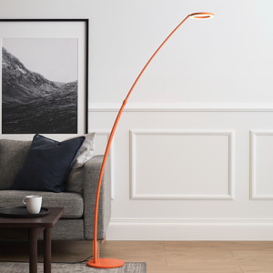 Gea luce gpi piantana design moderno arancione led 3000k dimmerabile
